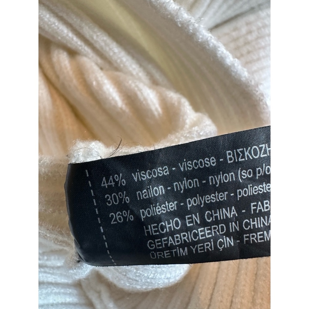 Zara Ivory Ribbed Turtleneck Sweater, NWT, S - Picture 8 of 13